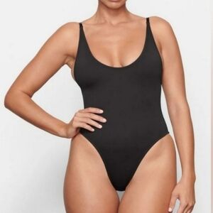 SKIMS SWIM SCOOP NECK ONE PIECE Swimsuit Bathing suit Onyx Black 2X